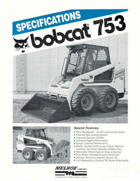 bobcat 753 skid steer manual|bobcat 753 specifications.